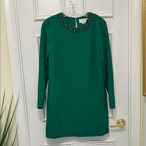 Sachin + Babi Green Embellished Lily Long Sleeve Dress